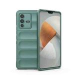 For vivo S12 Pro Magic Shield TPU + Flannel Phone Case(Dark Green)