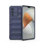 For vivo S12 Pro Magic Shield TPU + Flannel Phone Case(Dark Blue)