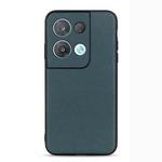 For OPPO Reno8 Pro+ Accurate Hole Lambskin Texture Genuine Leather Phone Case(Green)