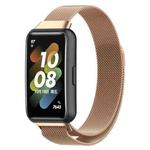 For Huawei Band 7 / 7 NFC Milan Metal Magnetic Watch Band(Rose Gold)