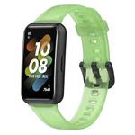 For Huawei Band 7 / 7 NFC Transparent Silicone Watch Band(Green)
