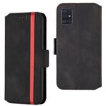 For Galaxy A71 Retro Frosted Oil Side Horizontal Flip Case with Holder & Card Slots(Black)