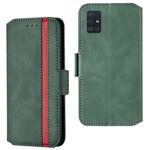For Galaxy A71 Retro Frosted Oil Side Horizontal Flip Case with Holder & Card Slots(Green)