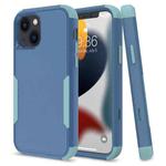 For iPhone 14 Commuter Shockproof TPU + PC Phone Case (Royal Blue+Grey Green)