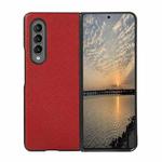 For Samsung Galaxy Z Fold4 Genuine Leather Lychee Texture Phone Case(Red)