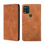 For Motorola Moto G Stylus 2022 Skin Feel Magnetic Horizontal Flip Leather Phone Case(Light Brown)