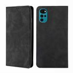 For Motorola Moto G22 Skin Feel Magnetic Horizontal Flip Leather Phone Case(Black)