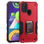 For Samsung Galaxy M21s / M30s Non-slip Ring Holder Shockproof Armor Phone Case(Red)