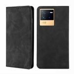 For vivo iQOO Neo6 5G Skin Feel Magnetic Horizontal Flip Leather Phone Case(Black)