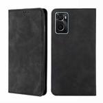 For OPPO A36 4G/A76 4G Global Skin Feel Magnetic Horizontal Flip Leather Phone Case(Black)