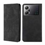 For OPPO K10 Pro 5G Skin Feel Magnetic Horizontal Flip Leather Phone Case(Black)