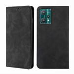 For OPPO Realme 9 Pro Skin Feel Magnetic Horizontal Flip Leather Phone Case(Black)