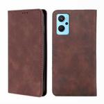 For OPPO Realme 9i/A36 4G/A96 4G/K10 4G/A76 4G Skin Feel Magnetic Horizontal Flip Leather Phone Case(Dark Brown)