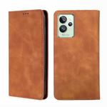 For OPPO Realme GT2 Pro Skin Feel Magnetic Horizontal Flip Leather Phone Case(Light Brown)