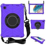 For Samsung Galaxy Tab A8 10.5 2021 Spider King EVA Protective Case with Adjustable Shoulder Strap & Holder(Purple)