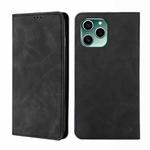 For Honor 60 SE Skin Feel Magnetic Horizontal Flip Leather Phone Case(Black)