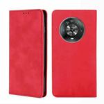 For Honor Magic4 Skin Feel Magnetic Horizontal Flip Leather Phone Case(Red)
