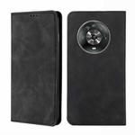 For Honor Magic4 Skin Feel Magnetic Horizontal Flip Leather Phone Case(Black)