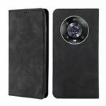 For Honor Magic4 Pro Skin Feel Magnetic Horizontal Flip Leather Phone Case(Black)