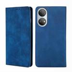 For Honor Play 30 Plus Skin Feel Magnetic Horizontal Flip Leather Phone Case(Blue)