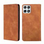 For Honor X30i Skin Feel Magnetic Horizontal Flip Leather Phone Case(Light Brown)