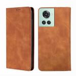 For OnePlus ACE/10R Skin Feel Magnetic Horizontal Flip Leather Phone Case(Light Brown)