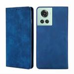 For OnePlus ACE/10R Skin Feel Magnetic Horizontal Flip Leather Phone Case(Blue)