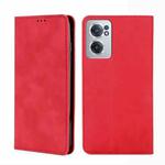 For OnePlus Nord CE 2 5G Skin Feel Magnetic Horizontal Flip Leather Phone Case(Red)