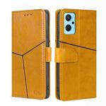 For OPPO Realme 9i Geometric Stitching Horizontal Flip Leather Phone Case(Yellow)