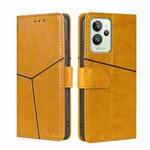 For OPPO Realme GT2 Pro Geometric Stitching Horizontal Flip Leather Phone Case(Yellow)