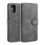 For Galaxy A51 DG.MING Retro Oil Side Horizontal Flip Case with Holder & Card Slots & Wallet(Grey)