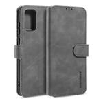 For Galaxy S20 DG.MING Retro Oil Side Horizontal Flip Case with Holder & Card Slots & Wallet(Grey)