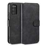 For Huawei Honor V30 DG.MING Retro Oil Side Horizontal Flip Case with Holder & Card Slots & Wallet(Black)