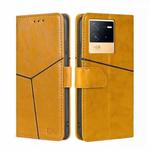 For vivo iQOO Neo6 5G Geometric Stitching Horizontal Flip Leather Phone Case(Yellow)