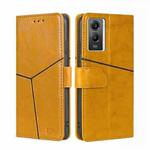 For vivo Y55S 5G Geometric Stitching Horizontal Flip Leather Phone Case(Yellow)