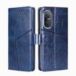 For Huawei Nova 9 SE 4G Geometric Stitching Horizontal Flip Leather Phone Case(Blue)