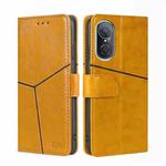 For Huawei Nova 9 SE 4G Geometric Stitching Horizontal Flip Leather Phone Case(Yellow)