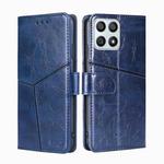 For Honor X30i Geometric Stitching Horizontal Flip Leather Phone Case(Blue)