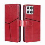 For Honor X30i Geometric Stitching Horizontal Flip Leather Phone Case(Red)