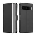 For Google Pixel 7 5G Twill Texture Side Button Leather Phone Case(Black)