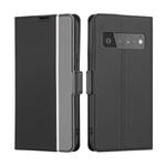 For Google Pixel 6 Pro Twill Texture Side Button Leather Phone Case(Black)