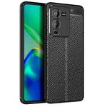 For vivo S15 Litchi Texture TPU Shockproof Phone Case(Black)