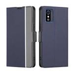 For ZTE Blade L9 Twill Texture Side Button Leather Phone Case(Blue)