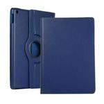 For Lenovo M10 Plus 3rd Litchi Texture 360 Degrees Rotation Leather Tablet Case with Holder(Dark Blue)