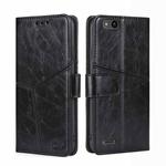 For ZTE Tempo X Geometric Stitching Horizontal Flip TPU + PU Leather Phone Case(Black)