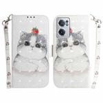 For OnePlus Nord CE 2 5G 3D Colored Horizontal Flip Leather Phone Case(Cute Cat)