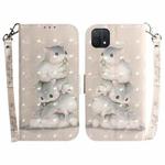 For OPPO A16K 3D Colored Horizontal Flip Leather Phone Case(Squirrels)