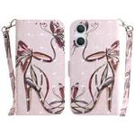 For OPPO A96 5G / Reno7 Z 5G 3D Colored Horizontal Flip Leather Phone Case(Butterfly High-heeled)