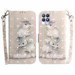 For OPPO Realme 8i 3D Colored Horizontal Flip Leather Phone Case(Squirrels)