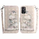 For OPPO Realme 9i / A76 4G / A36 3D Colored Horizontal Flip Leather Phone Case(Squirrels)